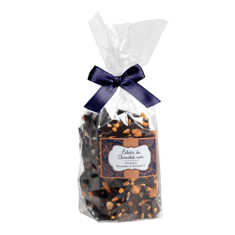 FOSSIER Éclat de chocolat noir, amandes, noisettes & macadamia