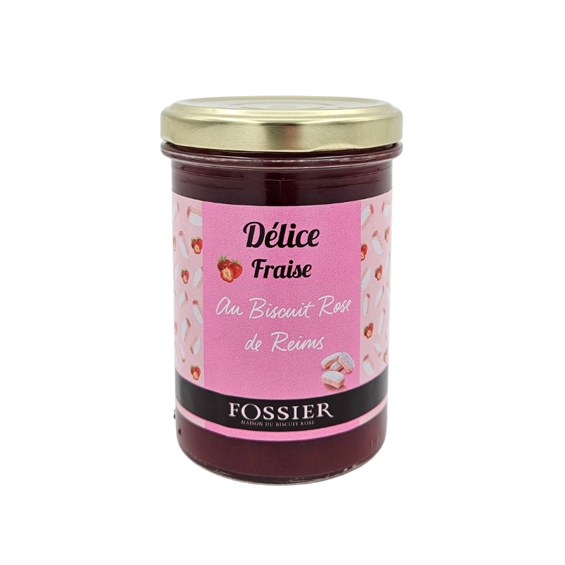 Délice de fraise au Biscuit Rose