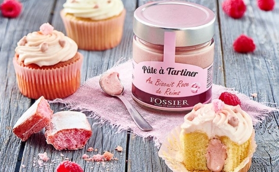 Cupcake vanille et pâte à tartiner au Biscuit Rose