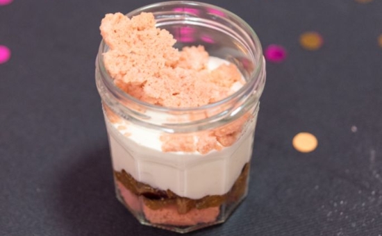 Marmelade figues, mousse et crumble de Biscuit Rose de Reims