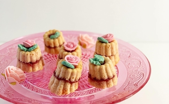 Les bouchées printanières aux Biscuits Roses