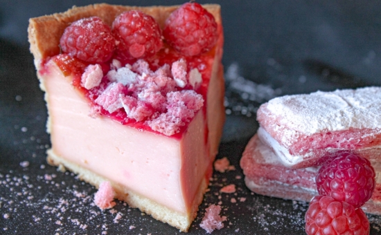 Flan aux Biscuits Roses