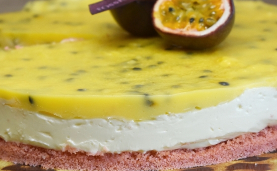 Cheesecake Biscuits Roses et fruit de la passion