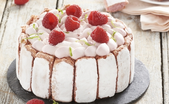 Charlotte Biscuit Rose Framboise citron vert et mascarpone