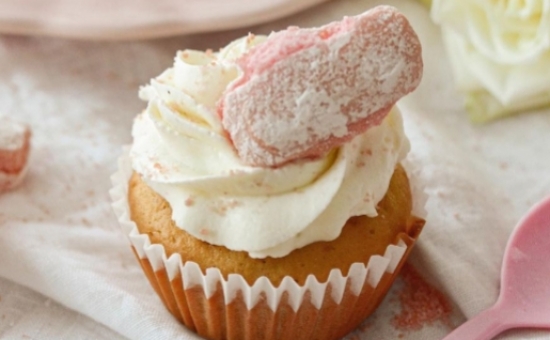 Cupcakes aux Biscuits Roses