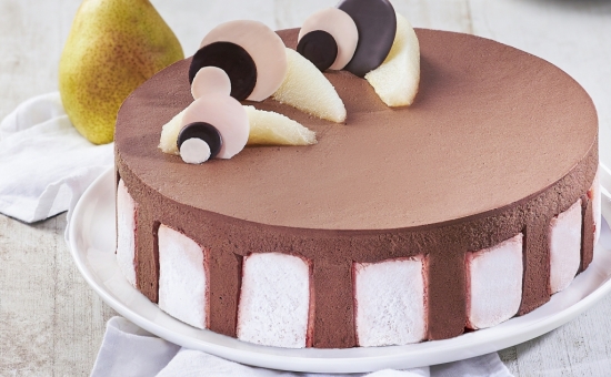 Charlotte poire chocolat et Biscuit Rose