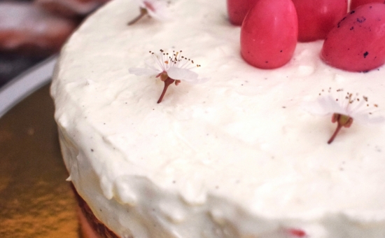 Cheese cake au Délices de fraise et au Biscuit Rose