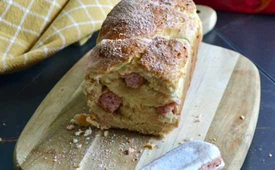 Brioche au Biscuit Rose Framboise